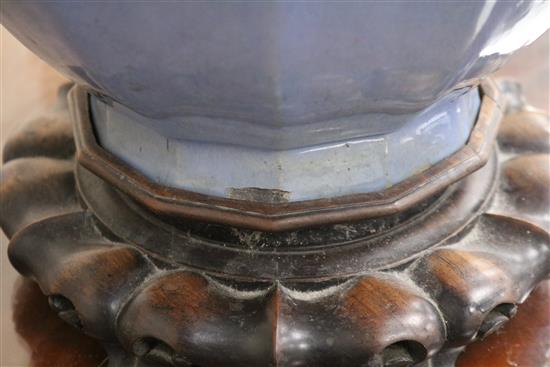 A large Chinese powder blue vase